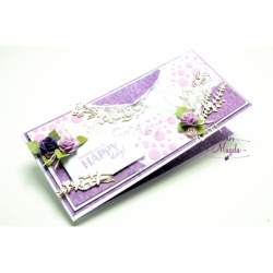 Baza kartki DL pozioma 9,9x21cm biała matowa 10szt