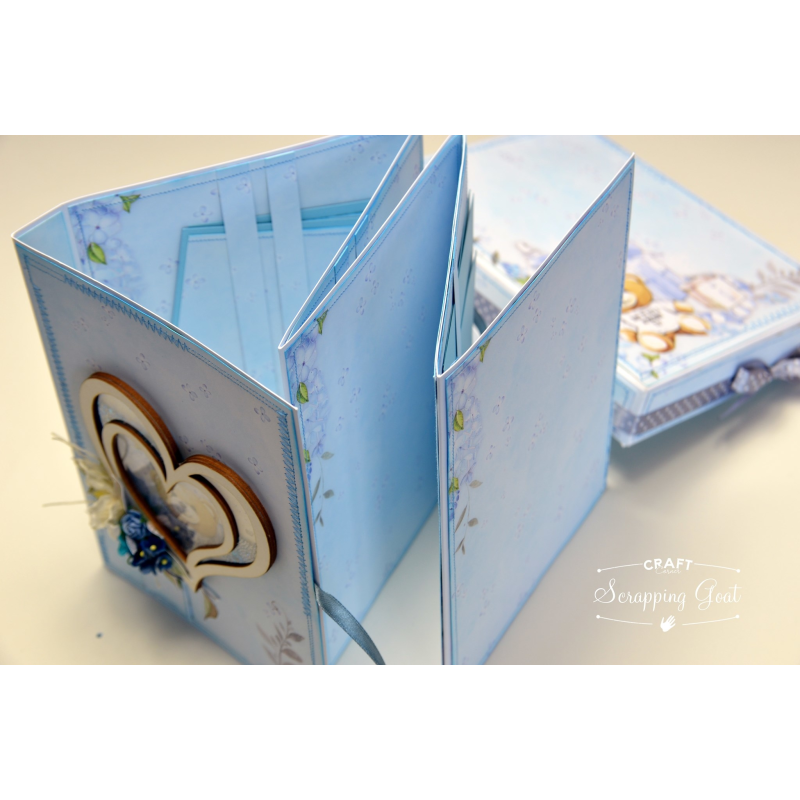 Harmonijka w pudełku 14x14cm biała GoatBox