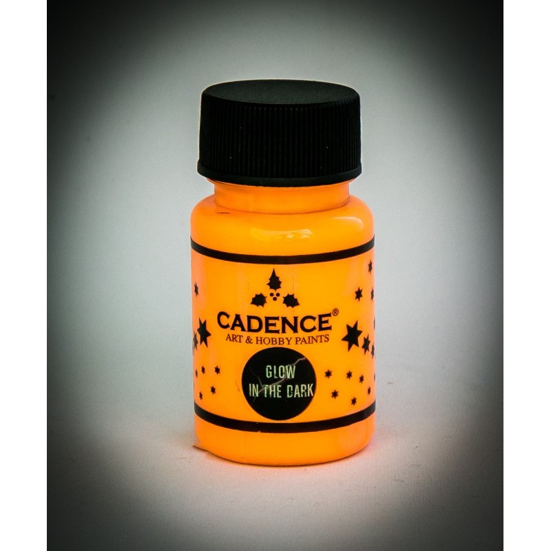 Farba fluorescencyjna Glow In the Dark 50ml, Pomarańczowy