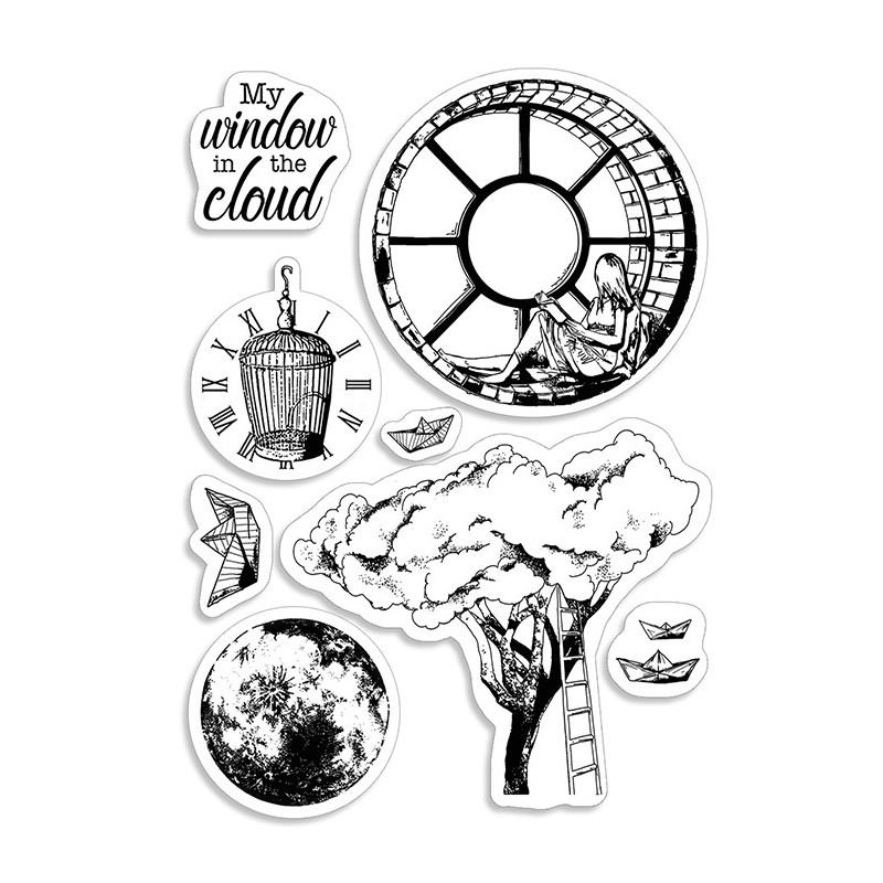 Ciao Bella stemple, rozm. 10x15 cm, Windows in the cloud