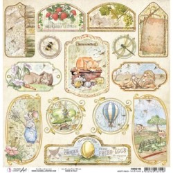 Aesop's Fables Tags & Frames arkusz papieru, 30,5cm x 30,5cm