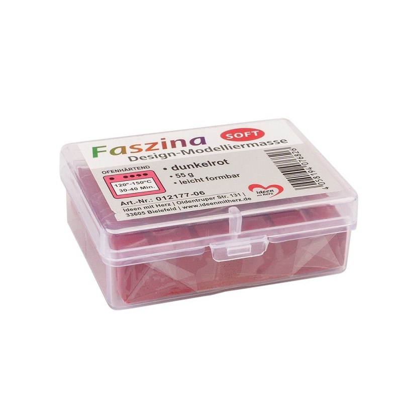 Modelina termoutwardzalna, Faszina Soft 55g, ciemnoczerwona