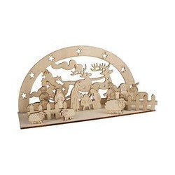 Szopka, Stajenka - wycinanka ze sklejki rozm. 20x10x7,5 cm