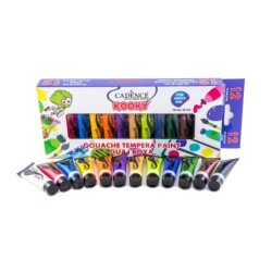 Farby gwasz KOOKY – zestaw 12 kolorów po 15 ml