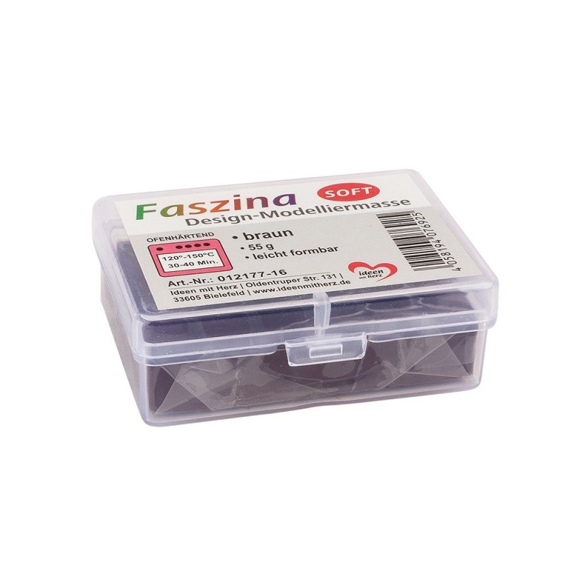 Modelina termoutwardzalna, Faszina soft 55g, brąz