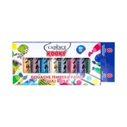 Farby gwasz KOOKY – zestaw 8 kolorów po 20 ml